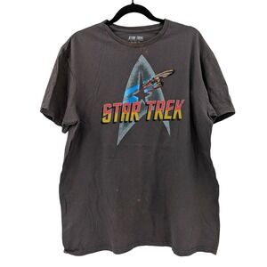 Star Trek Graphic Tee XL Faded Wash Sci-Fi Fan Shirt Distressed Look